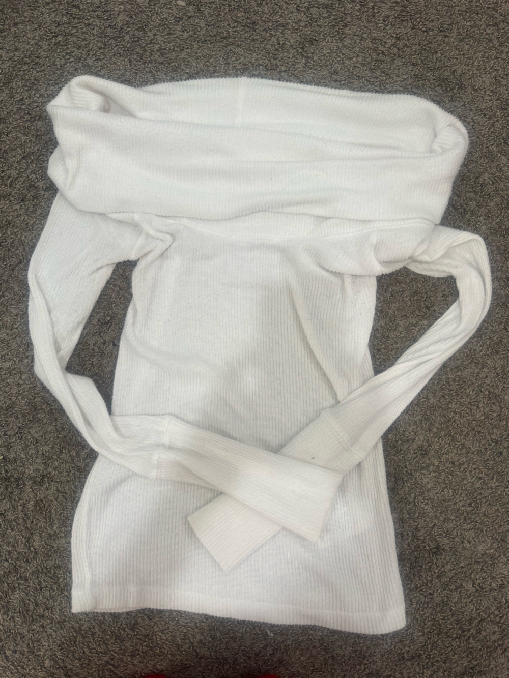 We The Free Off-the-Shoulder Ribbed White Sweater sz M